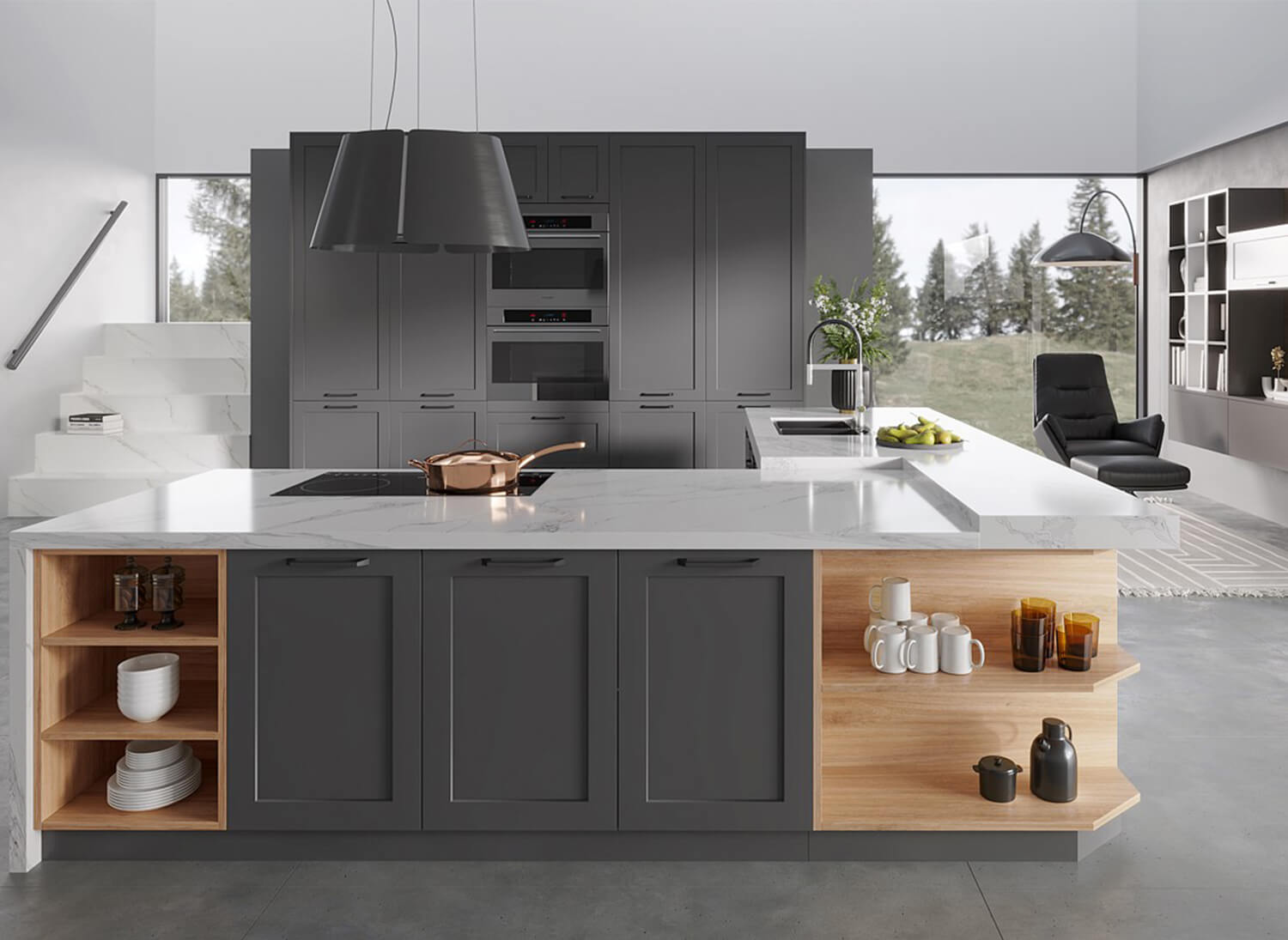 Custom kitchen cabinetry and storage