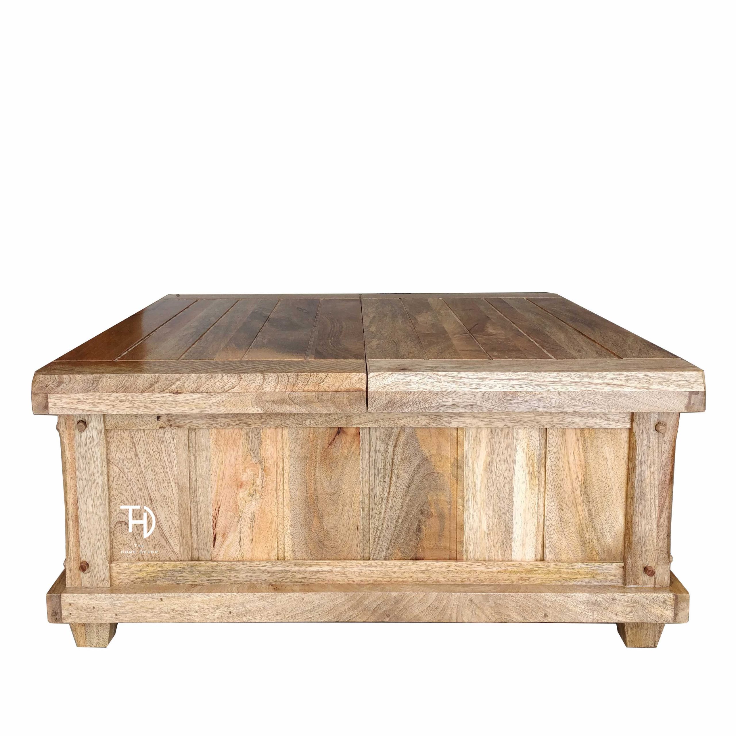 Sliding top trunk coffee table deals