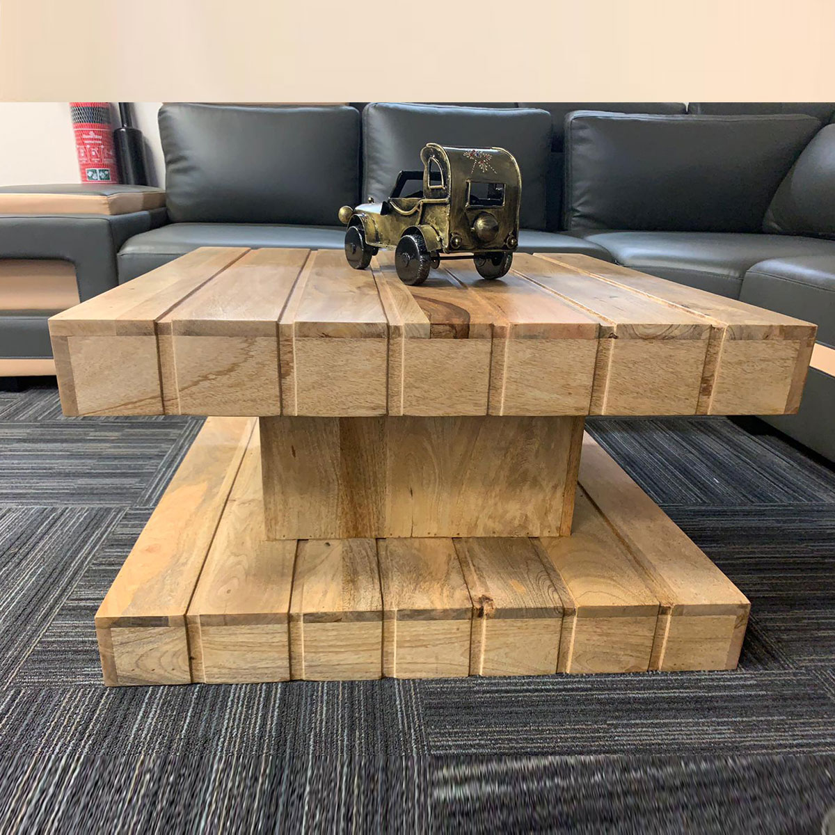 Mango wood square discount coffee table