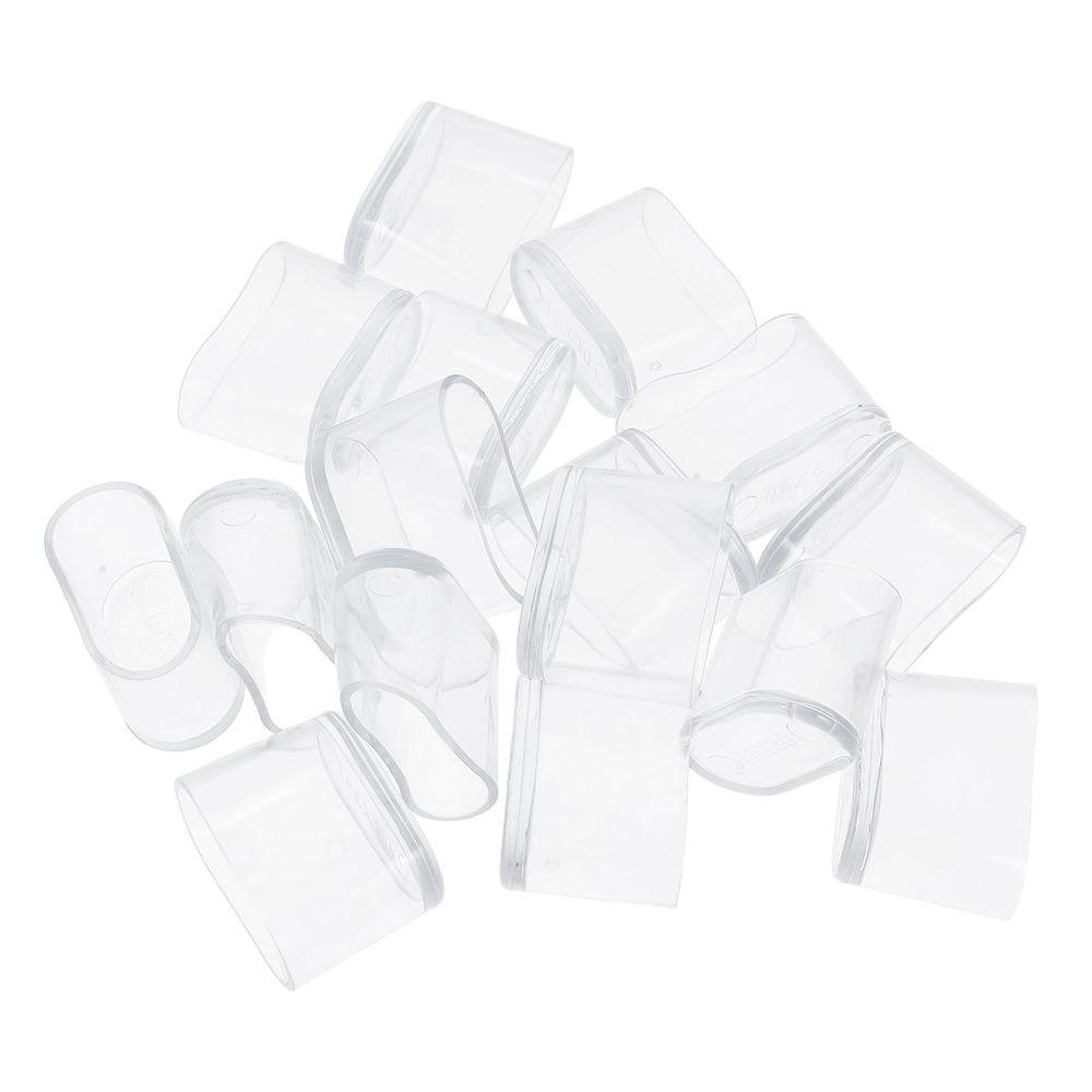 16Pcs Clear PVC Furniture Leg Covers Anti Slip Pads for Hardwood Floors